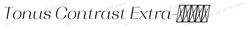 Tonus Contrast Extra字体转换